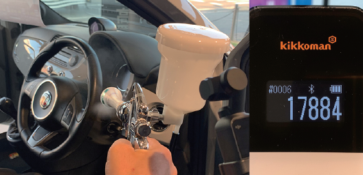 車(フィアット アバルト)の抗菌コート施工