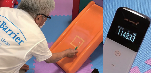 遊具の抗菌コート施工