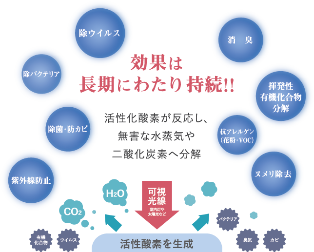 効果は長期にわたり持続!!